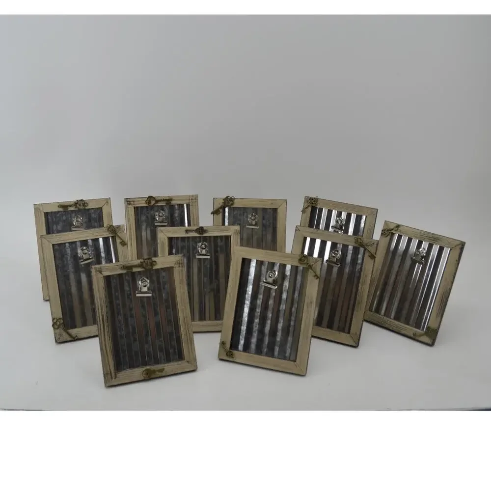 Lot of 10 Frames W/ Skeleton Keys Table Signs Clips B Metal